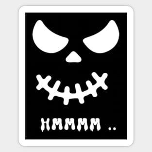 Hmmm...Halloween Spooky Face Sticker